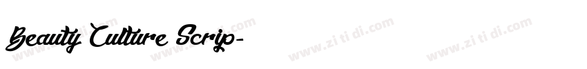 Beauty Culture Scrip字体转换